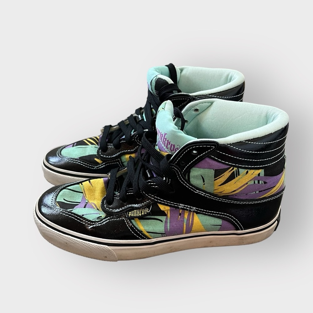 Punkrose G-Funk Splatter Splash High Top Sneakers Size 7 Includes 2 Extra Laces